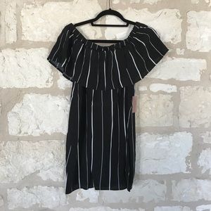 NEW STRIPED OFF-SHOULDER FOREVER 21 DRESS